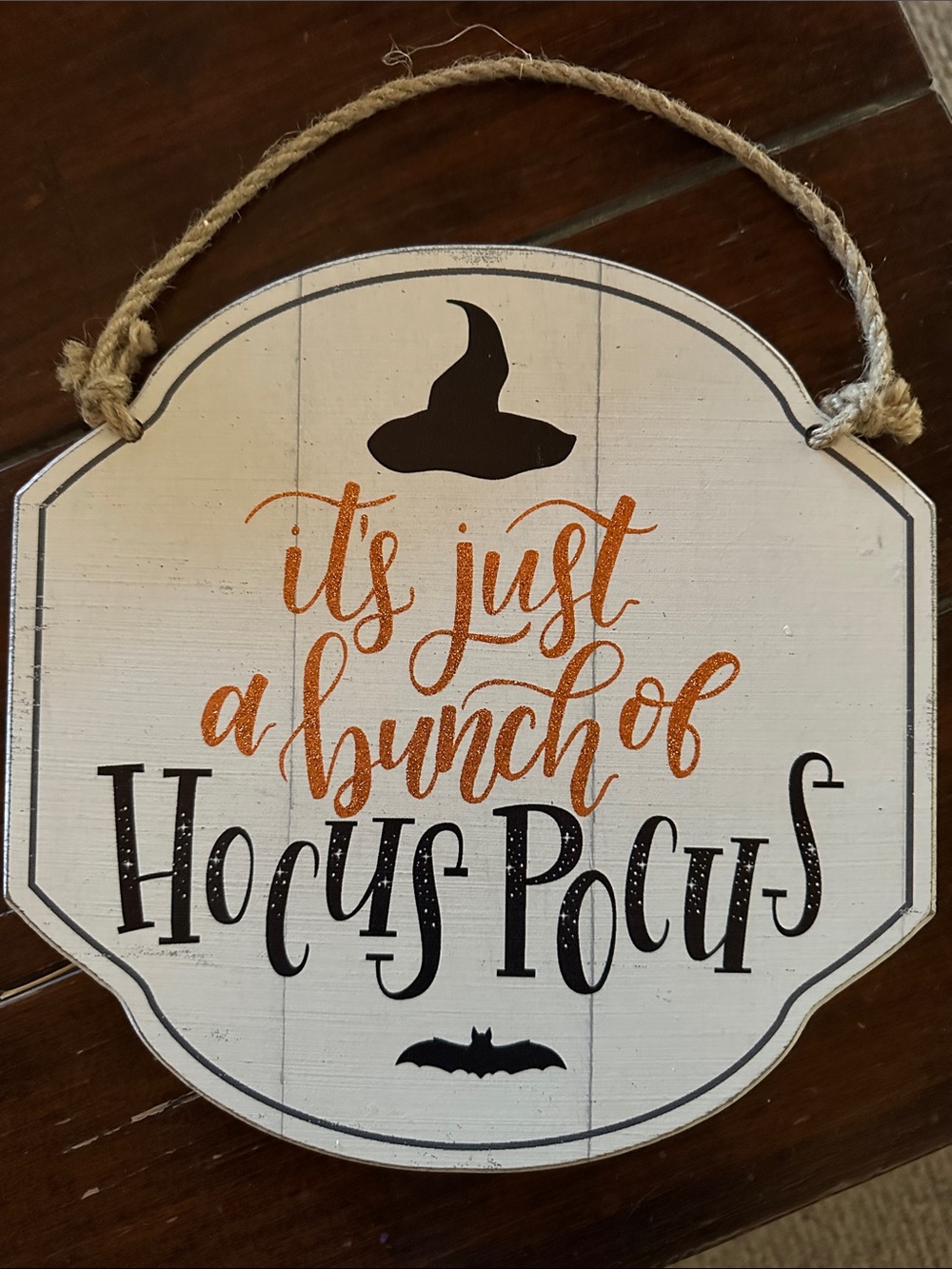 Hocus Pocus Halloween Fall Decoration Hanging Sign 10” X 10”